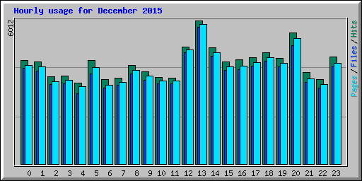 Hourly usage for December 2015
