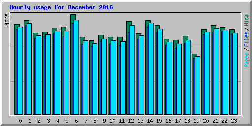 Hourly usage for December 2016