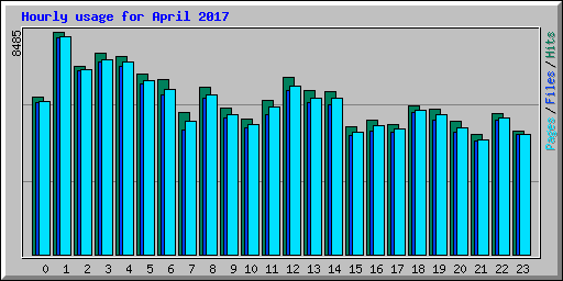 Hourly usage for April 2017