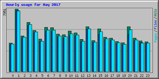 Hourly usage for May 2017