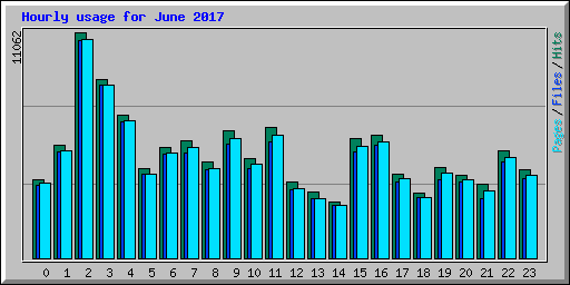 Hourly usage for June 2017