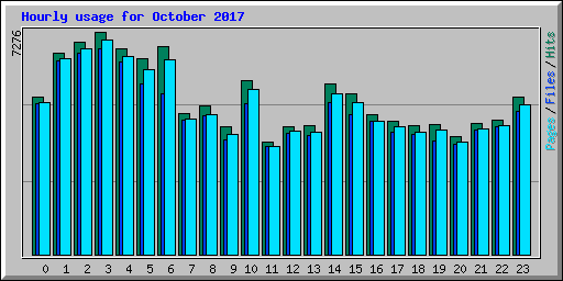 Hourly usage for October 2017